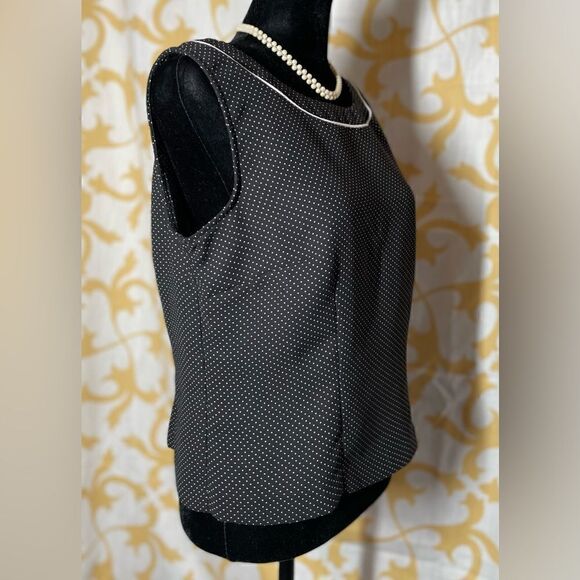 🔥❤️🔥 Sag Harbor Polka Dots Black Small White Round Neck Side Zipper Size… - Picture 4 of 8